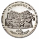 1 oz Silver Round - Vintage 1980's Mardi Gras Doubloon