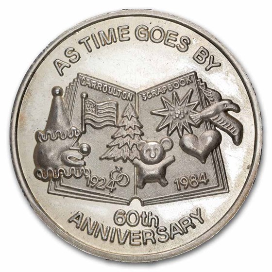 1 oz Silver Round - Vintage 1980's Mardi Gras Doubloon