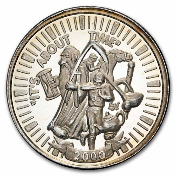 1 oz Silver Round - Vintage 2000's Mardi Gras Doubloon