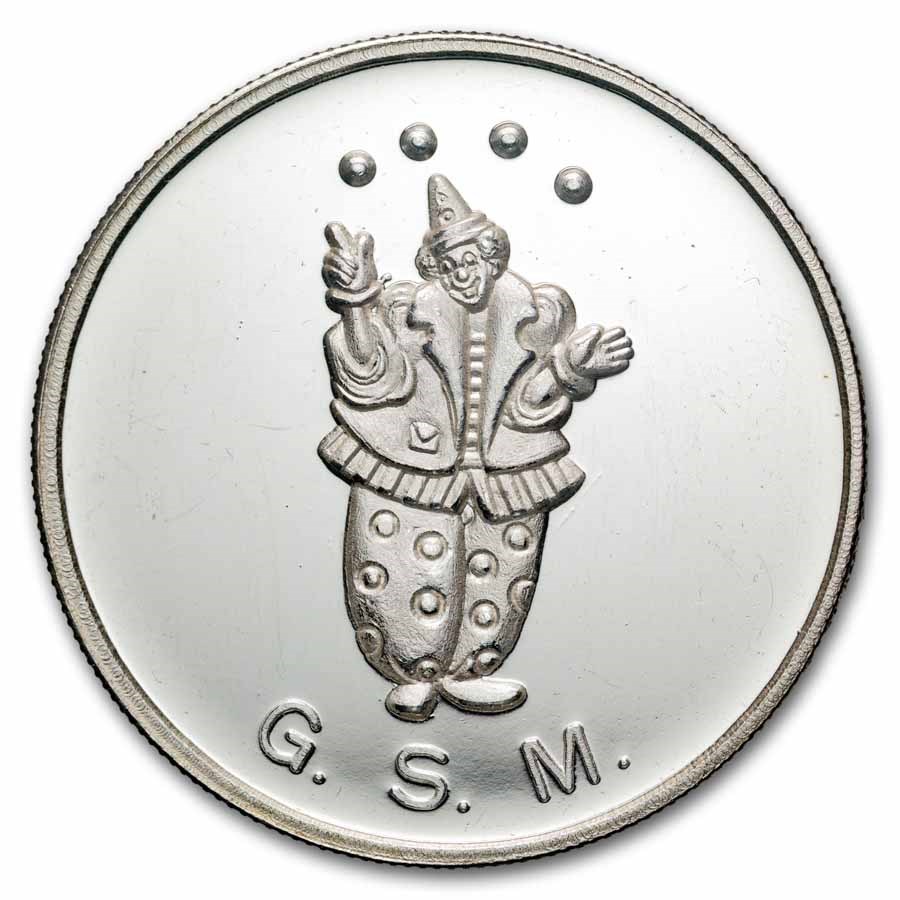 1 oz Silver Round - Vintage Clown Round (GSM)