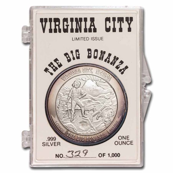 1 oz Silver Round- Virginia City NV (The Big Bonanza w/holder) 1 oz Silver Round- Virginia City NV (The Big Bonanza w/holder)