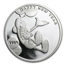 1 oz Silver Round - Walt Disney/Mickey's Happy New Year