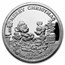 1 oz Silver Round - Walt Disney/Mickey's Prosperous New Year 1990