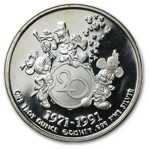 APMEX購入品　2022 ディズニー わんわん物語 純銀1oz Buy 1 oz Silver Round - Walt Disney World 20th Anniversary | APMEX