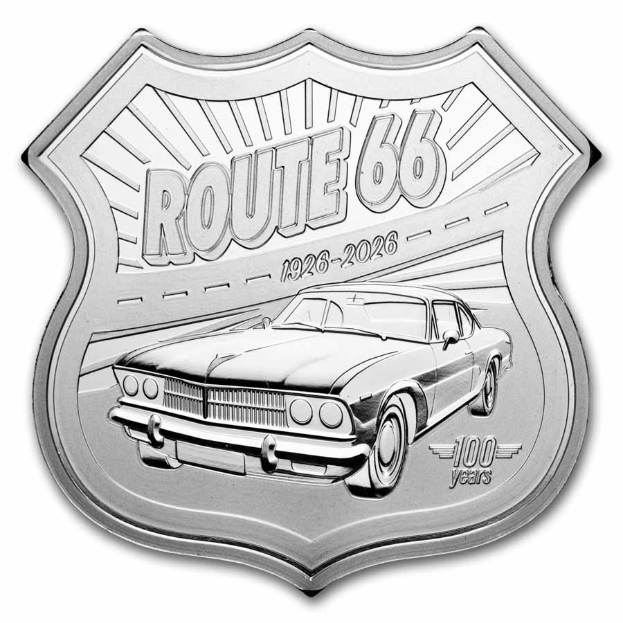 Buy 1 oz Silver Shield Route 66 100th Anniversary | APMEX