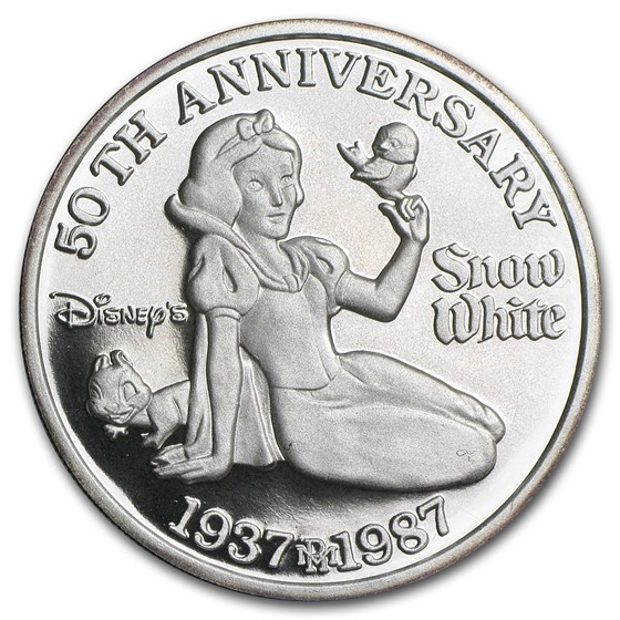 1 oz Silver - Snow White 50th Anniv (Snow White, w/Box & COA) 1 oz Silver - Snow White 50th Anniv (Snow White, w/Box & COA)