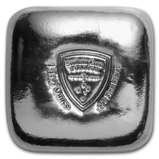 1 oz Silver Square Bar - Southern Cross Bullion (Cast) 1 oz Silver Square Bar - Southern Cross Bullion (Cast)