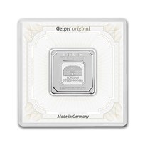 1 oz Silver Square - Geiger Edelmetalle (Encapsulated w/Assay)