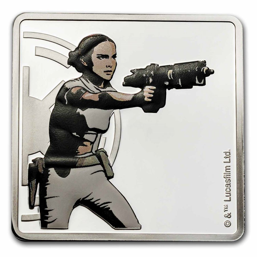 1 oz Silver Star Wars Medallion: Anakin Skywalker & Padme Amidala