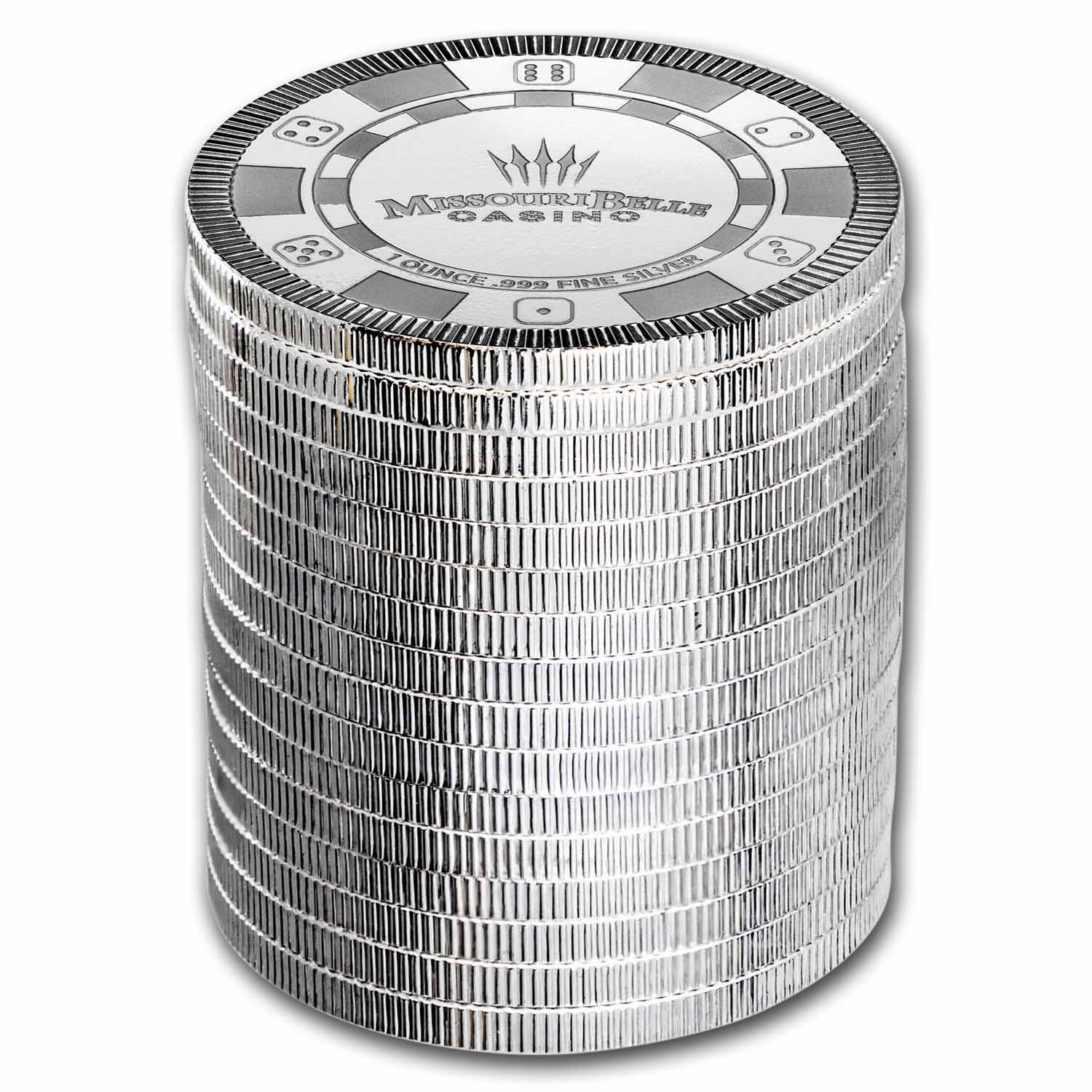Buy 1 oz Stackable Silver Round - Ozark Casino Chip | APMEX