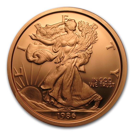 1 Pound Copper Round - Walking Liberty 1 Pound Copper Round - Walking Liberty