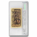 1 Washington D.C. Goldback Gold Note Elite Color PMG GEM UNC 70