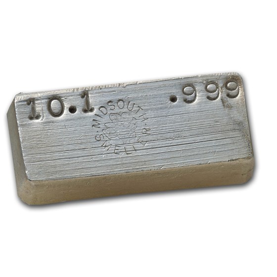 10.10 oz Silver Bar - Midsouth Smelter 10.10 oz Silver Bar - Midsouth Smelter