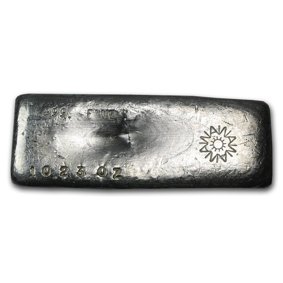 10.23 oz Silver Bar - A W Smelter 10.23 oz Silver Bar - A W Smelter