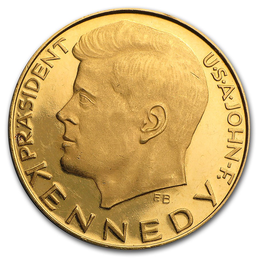10.5 gram Gold Round - John F. Kennedy Tribute Medal (.900 Fine)
