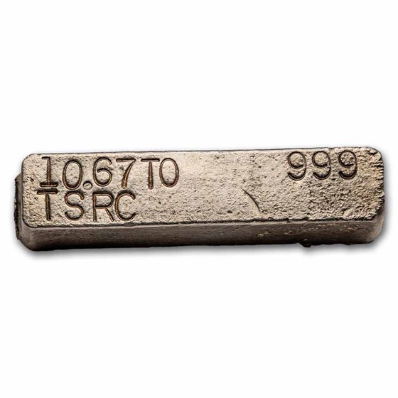 10.67 oz Silver Bar - Vintage Tri-State Refining Corp (TSRC)