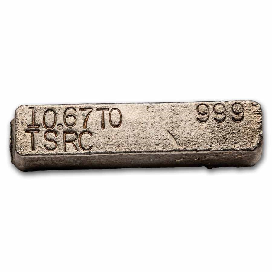 10.67 oz Silver Bar - Vintage Tri-State Refining Corp (TSRC)