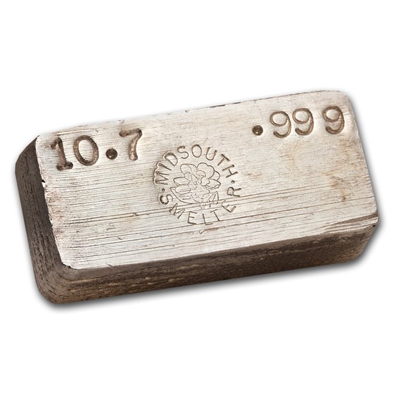 10.7 oz Silver Bar - Midsouth Smelter 10.7 oz Silver Bar - Midsouth Smelter
