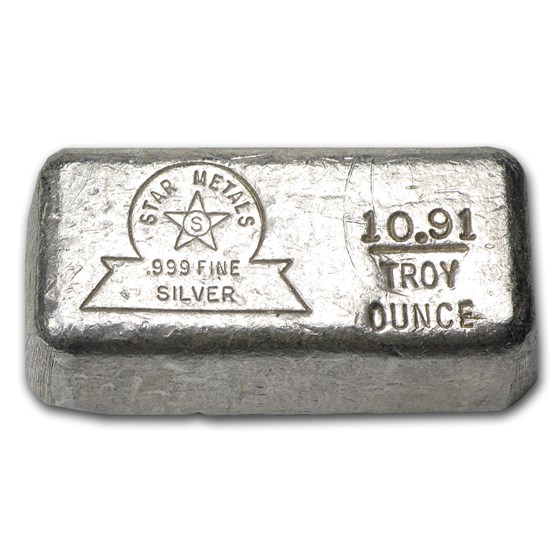 10.91 oz Silver Bar - Star Metals 10.91 oz Silver Bar - Star Metals