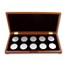 10 coin Wood Presentation Box (Silver) - H style Holders