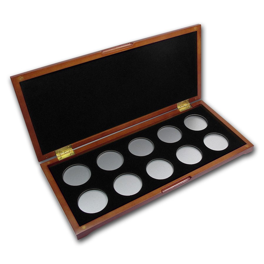 Buy 10 coin Wood Presentation Box (Silver) - H style Holders | APMEX