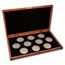 10 coin Wood Presentation Box (Silver) - X6D Style Holders