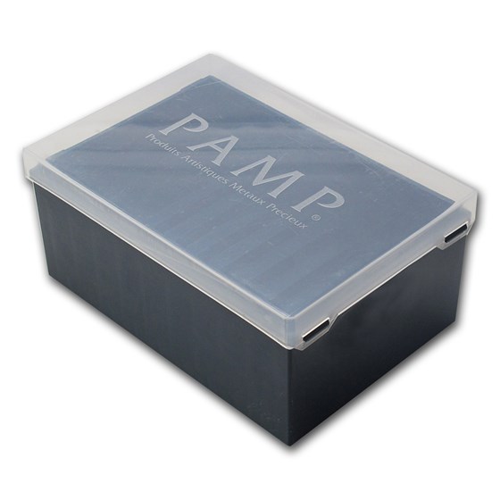 10-Count PAMP Suisse Large Bar Storage Box (Used)