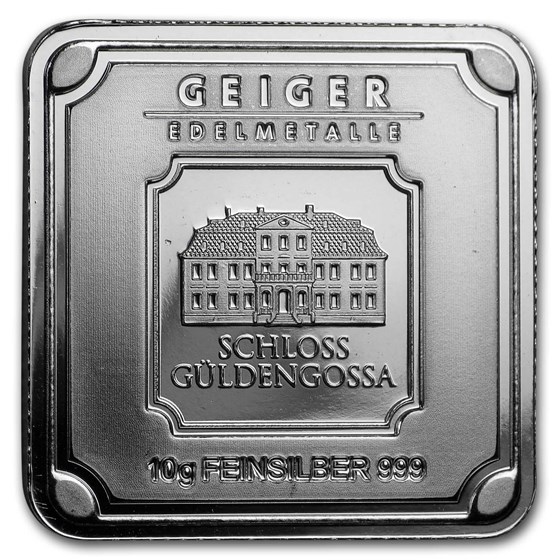10 g Silver Square - Geiger Edelmetalle (Original Square Series)