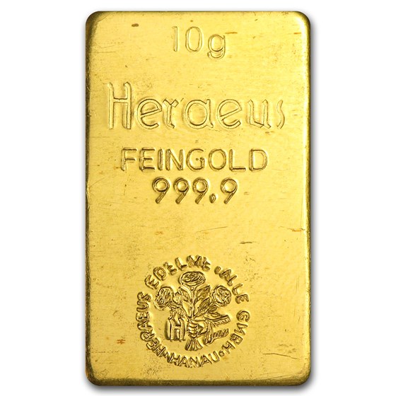 10 gram Gold Bar - Argor-Heraeus (Stamped) 10 gram Gold Bar - Argor-Heraeus (Stamped)