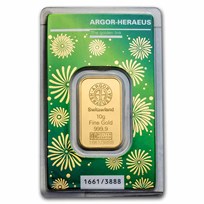 10 gram Gold Bar - Argor-Heraeus Year of the Tiger (In Assay)