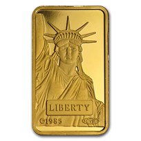 10 gram Gold Bar - Credit Suisse Statue of Liberty(Classic Assay)