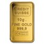 10 gram Gold Bar - Credit Suisse Statue of Liberty(Classic Assay)