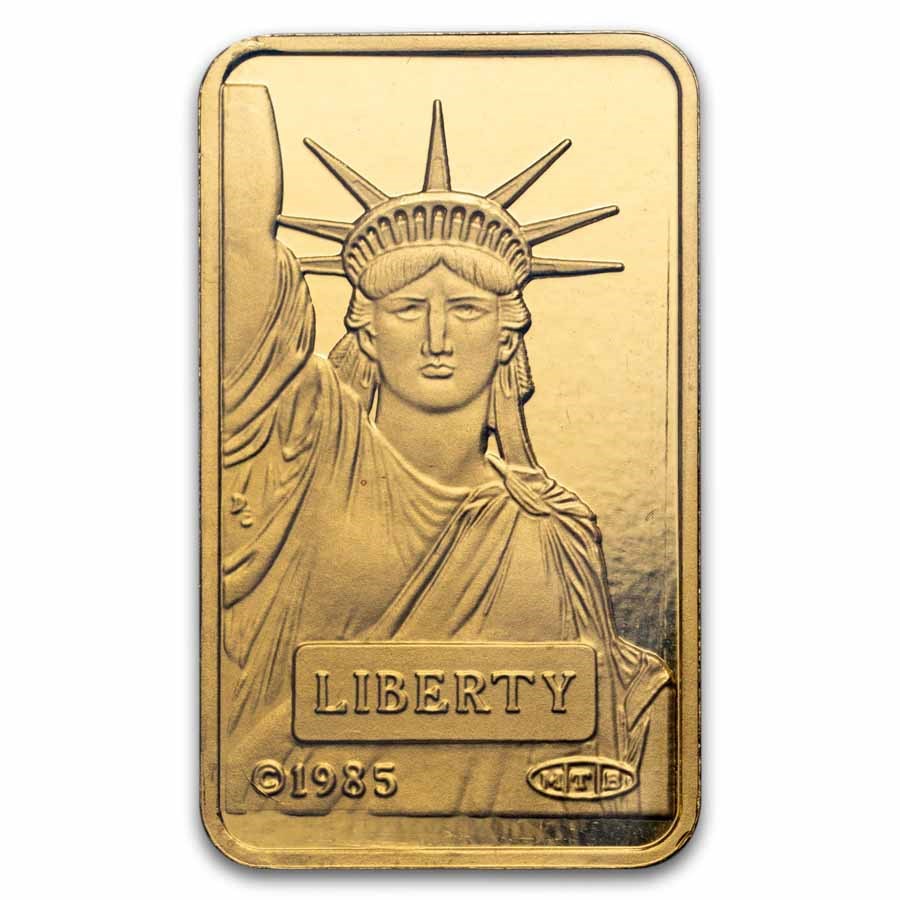 10 gram Gold Bar - Credit Suisse Statue of Liberty(Classic Assay)