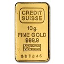 10 gram Gold Bar - Credit Suisse Vintage Design