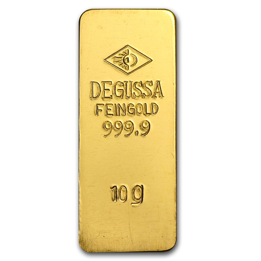 10 gram Gold Bar - Degussa (Stamped)