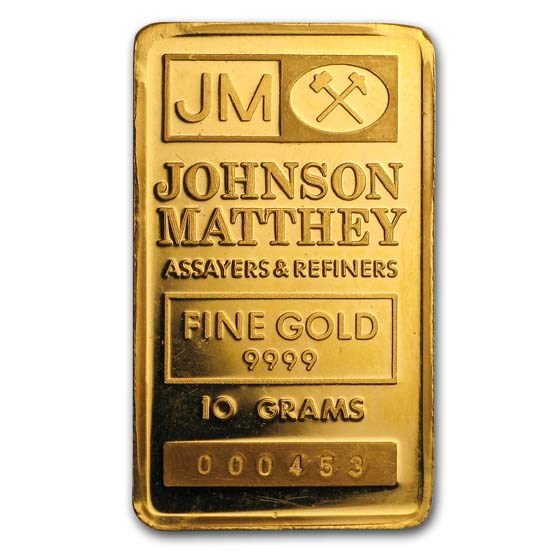 10 gram Gold Bar - Johnson Matthey (Cortez Gold Mine) 10 gram Gold Bar - Johnson Matthey (Cortez Gold Mine)