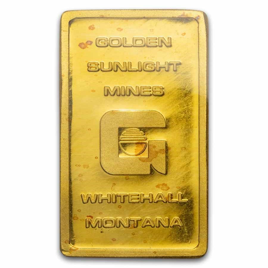 10 gram Gold Bar - Johnson Matthey (Golden Sunlight Mines)