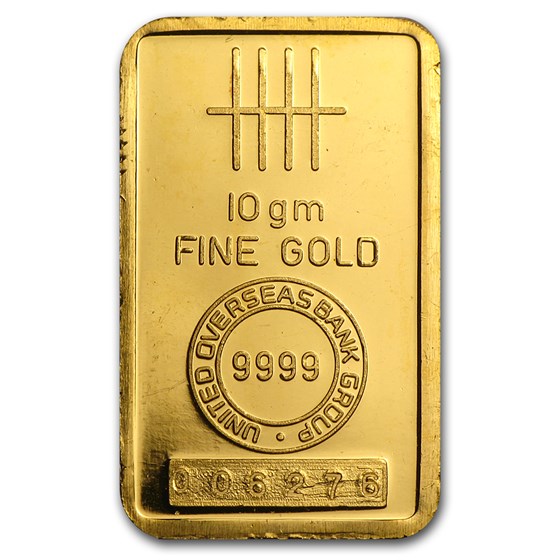Buy 10 gram Gold Bar Johnson MattheyLondon (UOB) APMEX