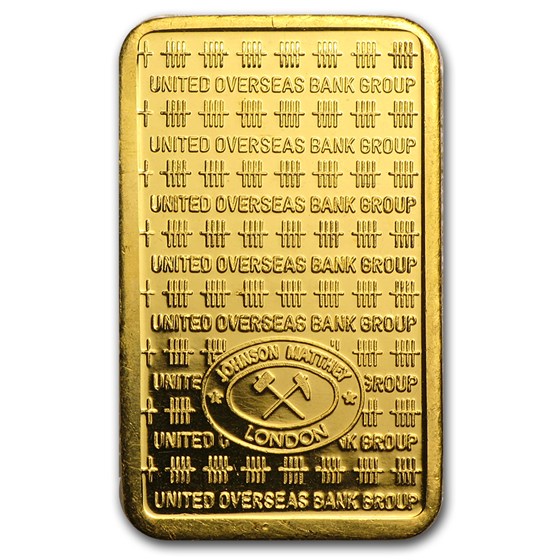 Buy 10 gram Gold Bar Johnson MattheyLondon (UOB) APMEX