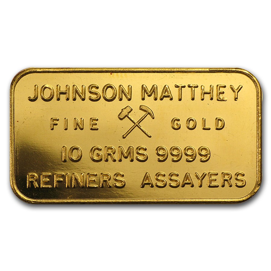 Buy 10 gram Gold Bar Johnson MattheyLondon APMEX