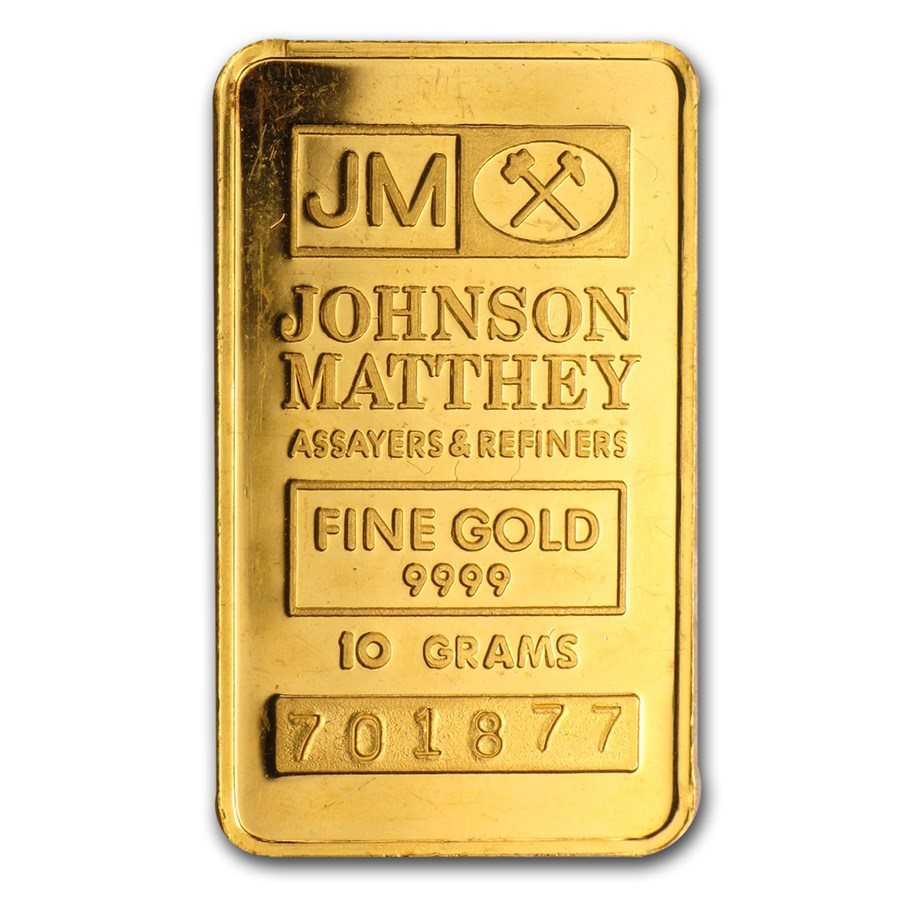 10 gram Gold Bar - Johnson Matthey