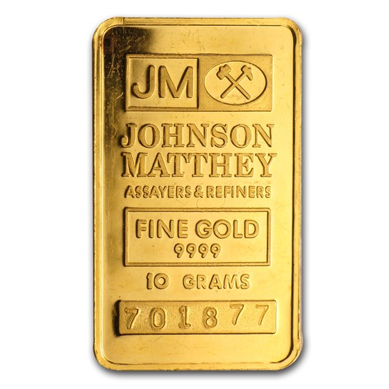 10 gram Gold Bar - Johnson Matthey 10 gram Gold Bar - Johnson Matthey