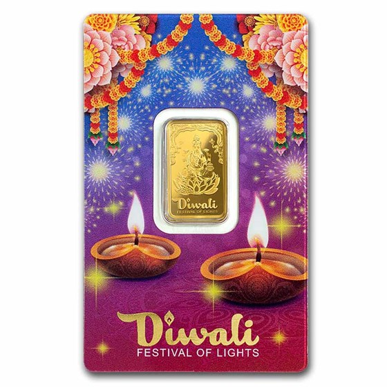 10 gram Gold Bar - PAMP Diwali Festival of Lights 10 gram Gold Bar - PAMP Diwali Festival of Lights