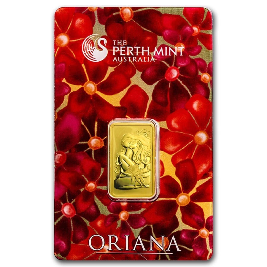 10 gram Gold Bar - The Perth Mint Oriana Design (In Assay)