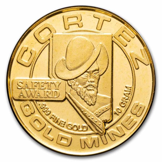 10 gram Gold Round - Cortez Gold Mines Safety Award (NWTM)