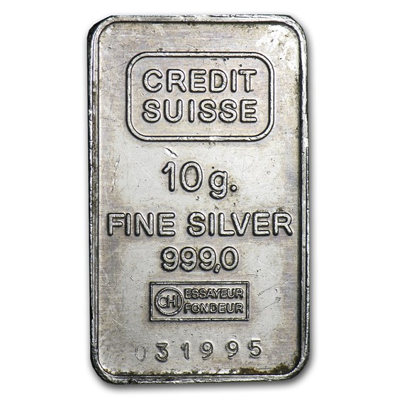 10 gram Silver Bar - Credit Suisse 10 gram Silver Bar - Credit Suisse