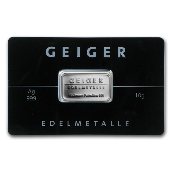 10 gram Silver Bar - Geiger Edelmetalle (Mirror Finish/In Assay) 10 gram Silver Bar - Geiger Edelmetalle (Mirror Finish/In Assay)