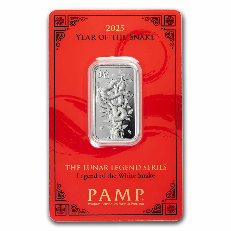 10 gram Silver Bar - PAMP Legend of the White Snake