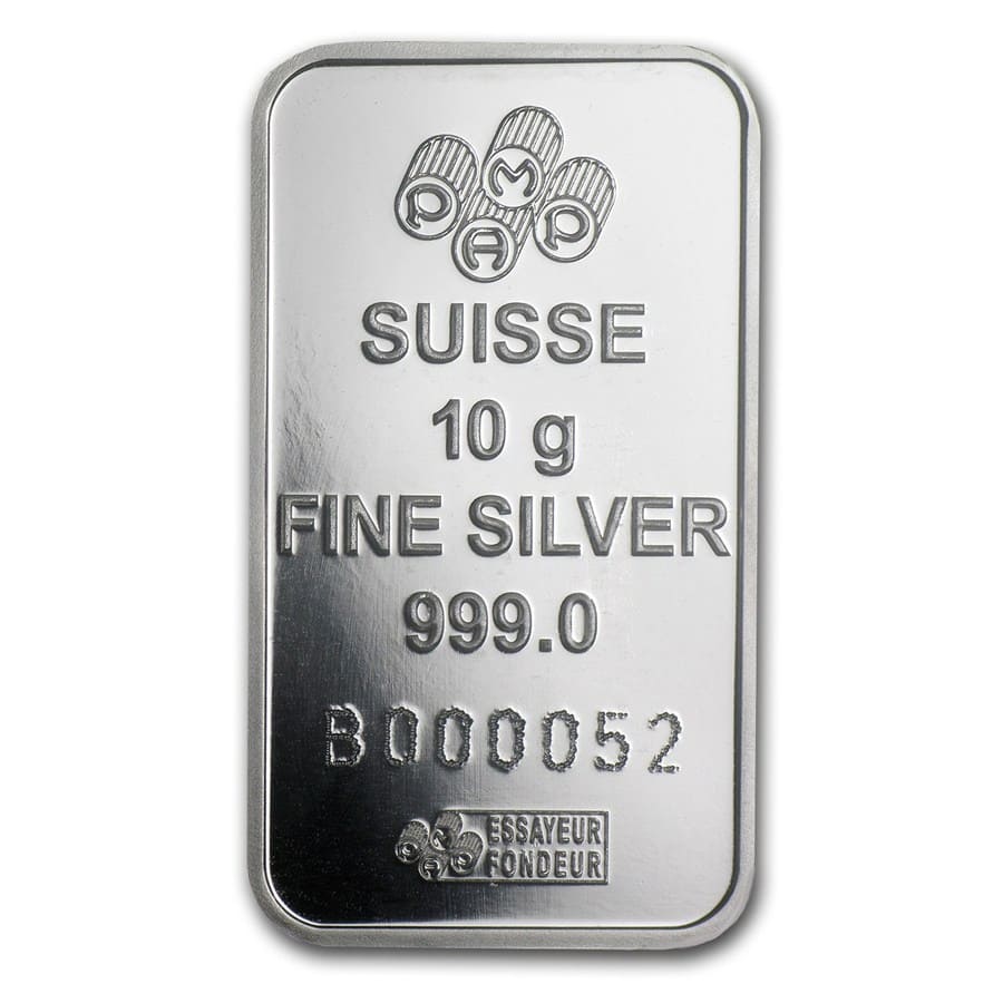 Buy 10 gram Silver Bar - PAMP Suisse (Fortuna, In Assay) | APMEX
