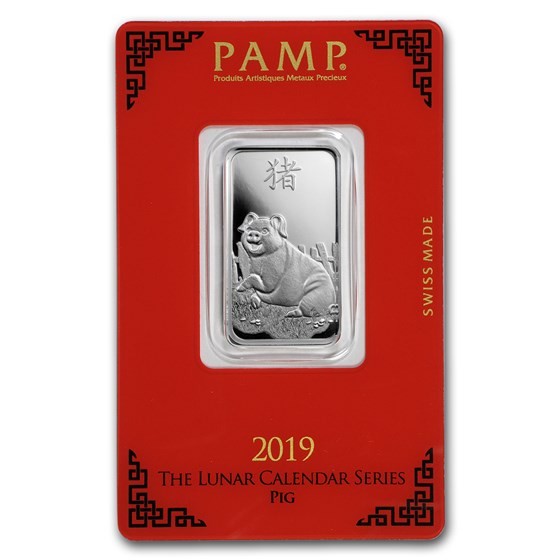 10 gram Silver Bar - PAMP Suisse (Year of the Pig) 10 gram Silver Bar - PAMP Suisse (Year of the Pig)